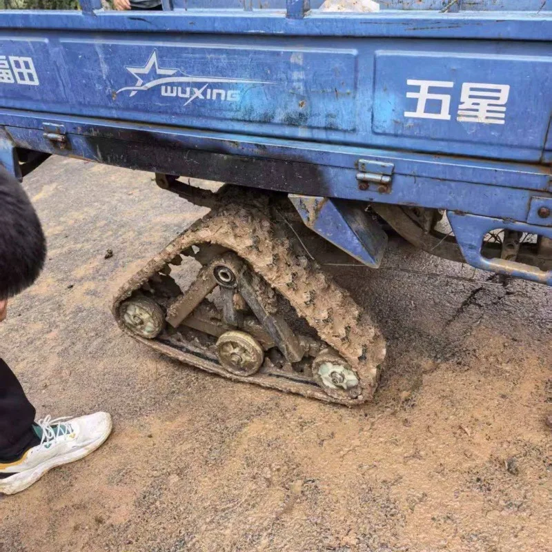 Electric three-wheel track rubber, small triangular agricultural accessories