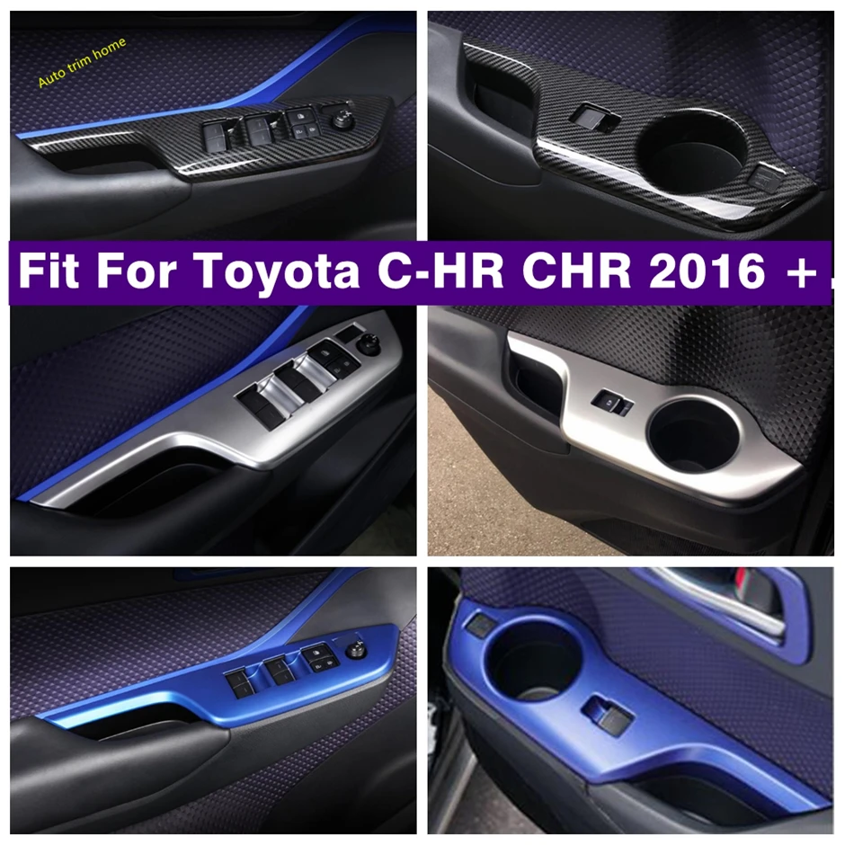 

ABS Door Handle Protection Panel Surround Window Glass Lift Button Cover Trim Fit For Toyota C-HR CHR 2016 - 2022 Accessories