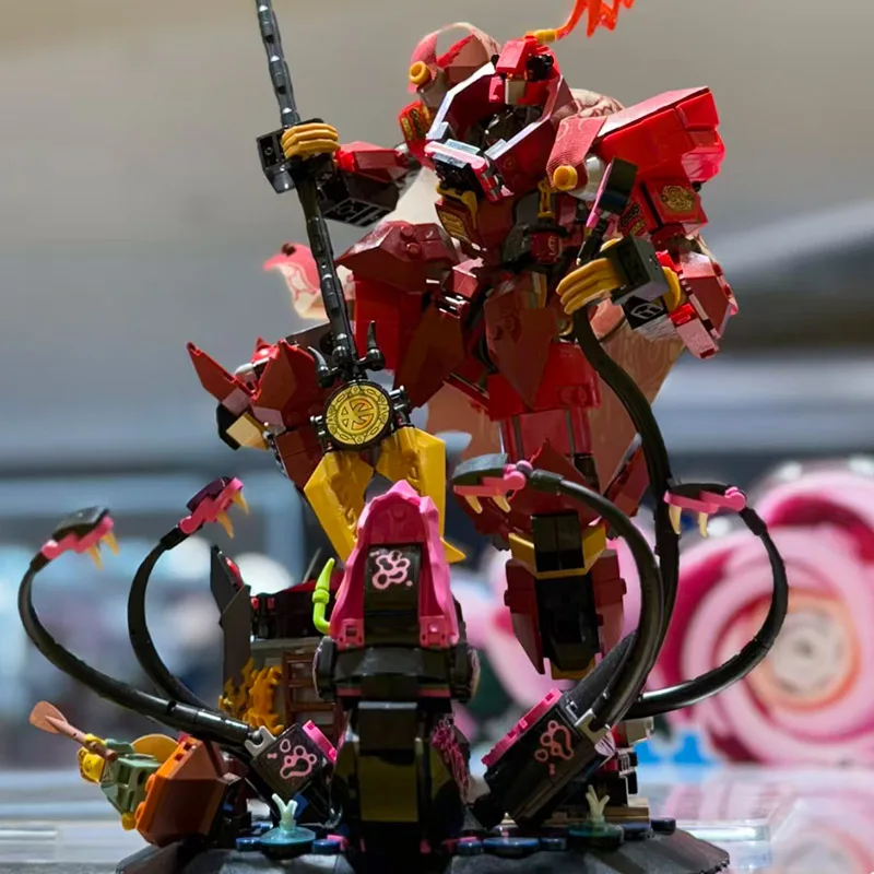 มีสินค้าในสต็อก 2025 ใหม่ 996 ชิ้น ชุดตัวต่อหุ่นยนต์อัศวินไฟ ชุดตัวต่อโมเดลตัวละครหุ่นยนต์ ของตกแต่งโต๊ะทำงาน ของเล่น ของขวัญ