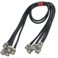Conector macho RG58 BNC a conector macho BNC, conector de engarzado, Cable de puente coaxial RF, terminales de Cable de 6 pulgadas ~ 10 pies