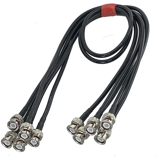 Conector macho RG58 BNC a conector macho BNC, conector de engarzado, Cable de puente coaxial RF, terminales de Cable de 6 pulgadas ~ 10 pies