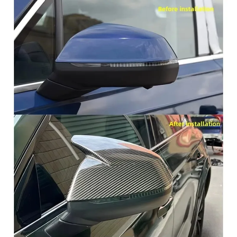 

2026 High Quality Real Carbon Fiber Modification Abt Horn Dry Carbon Fiber Rearview Mirror Cover Suitable for Audi Q5 Sq5 Q7 Sq7
