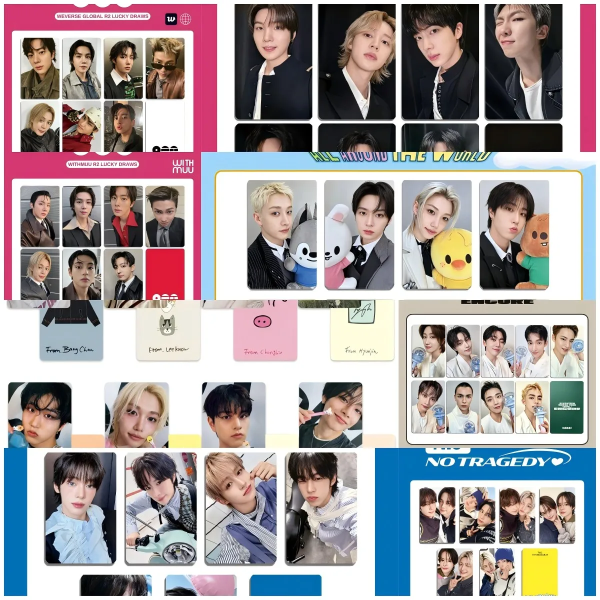 

8 new SKZOO Stray Kids SK BT SV TW new album NO TRAGEDY photo card album card postcard LOMO card kpop gift