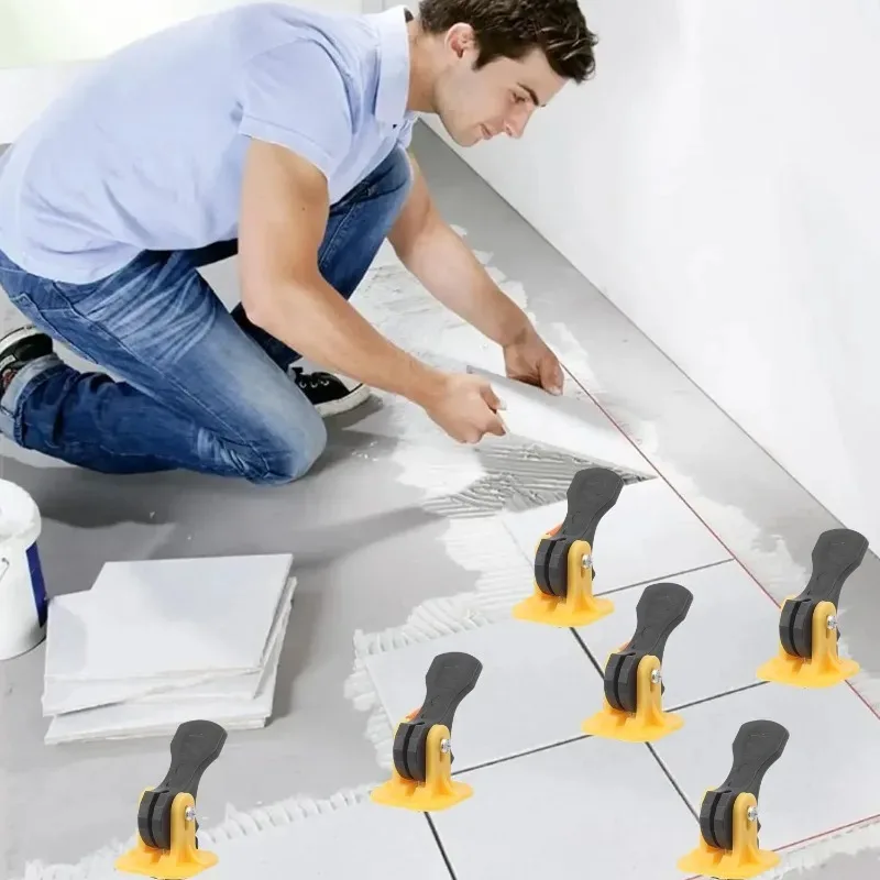 Ceramic Floor Tile Leveling Spacers Clips Reusable Porcelain Leveler System Kit for Tile Laying Wall Fixing Construction Tools
