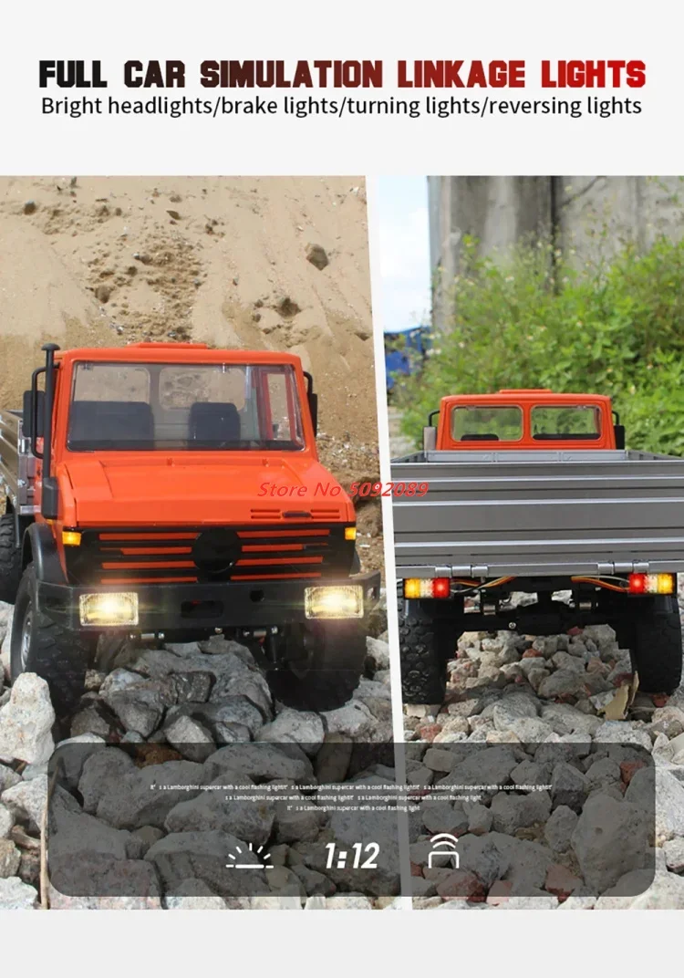 

1:12 Large Size RC Car 5CH Remote Control Transport Truck 4WD Shock Absorber RC Truck Car Differential Lock Dual Gear Car GiftS