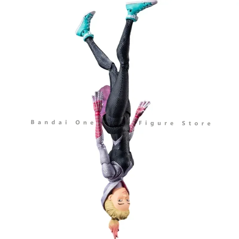 متوفر في المخزون شخصيات الرسوم المتحركة الأصلية من بانداي SHF الرجل العنكبوت جوين ستايسي ألعاب الرسوم المتحركة الهدايا نموذج لهواية الرسوم المتحركة الأصلية