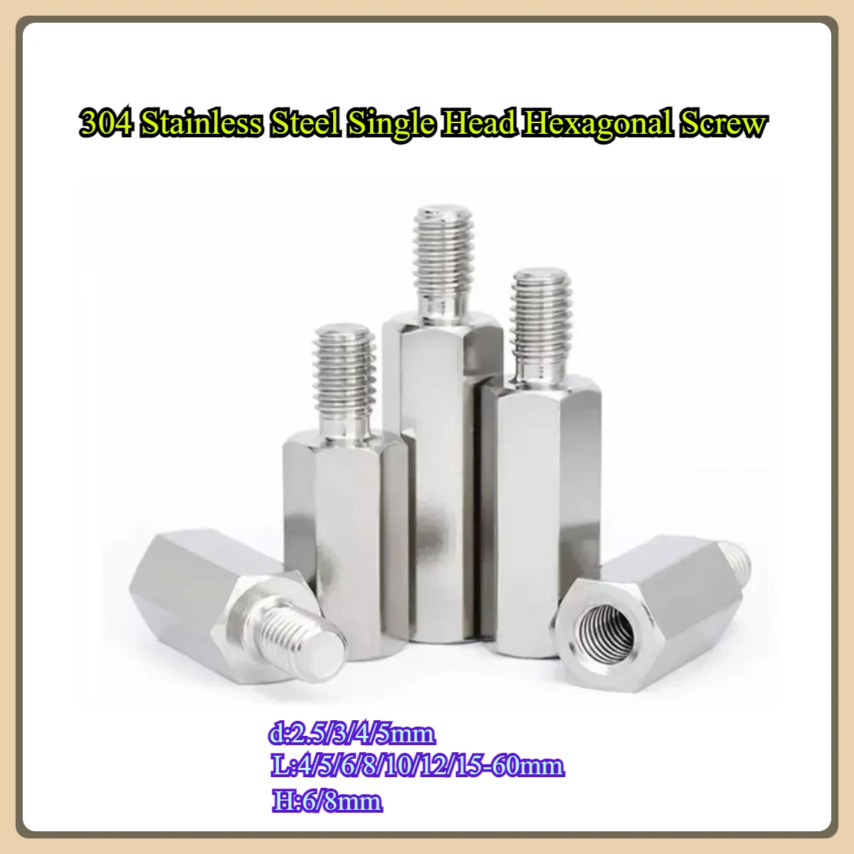 

304 Stainless Steel Single Head Hexagonal Screw/Chassis Motherboard Connection Column M2M3M4M5