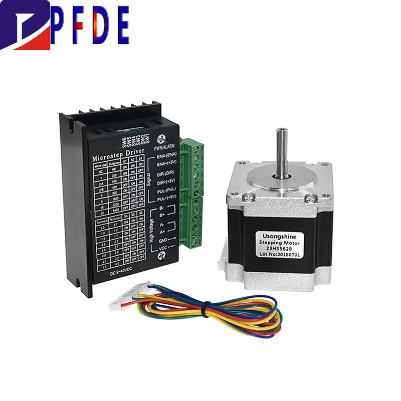 1.2N Nema23 Stepper Motor for CNC Engraving and 3D Printer 57HS56 2.8A with Tb6600 4A Steppermotor Driver Nema17 23