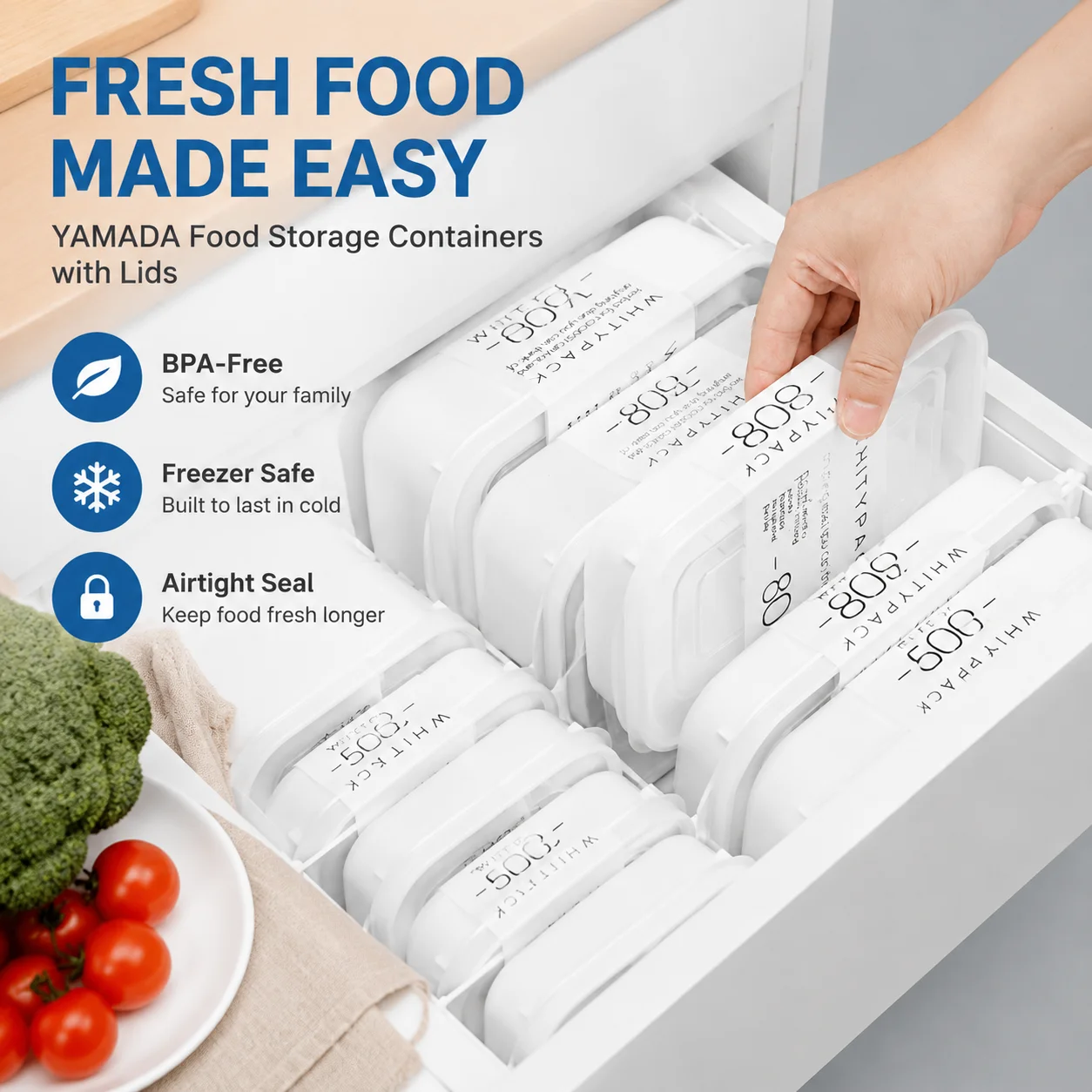 Meal Prep Rice - Контейнеры для хранения продуктов YAMADA с