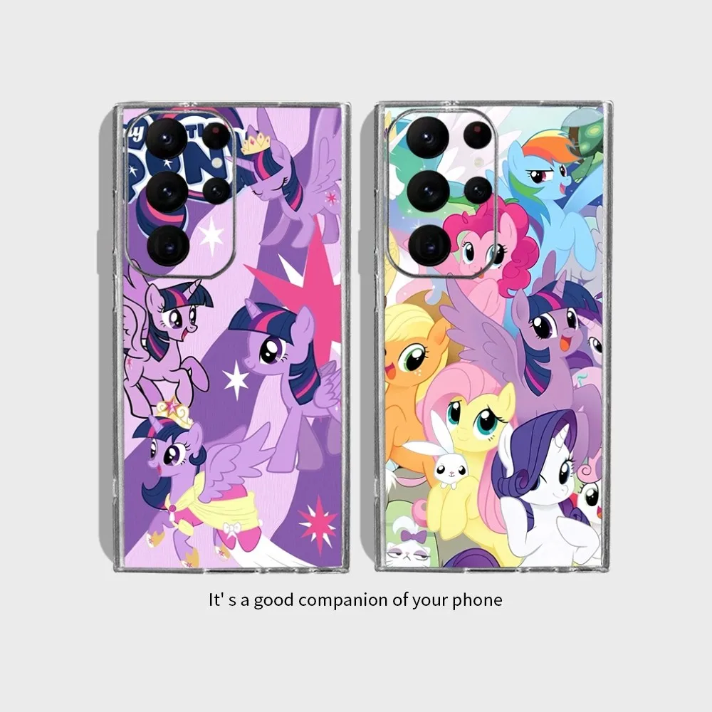 My Little Cartoon P-Pony  Phone Case for Samsung Galaxy S24 Ultra S22 S23 Ultra S21 S20 5G Protective Silicone TPU Funda