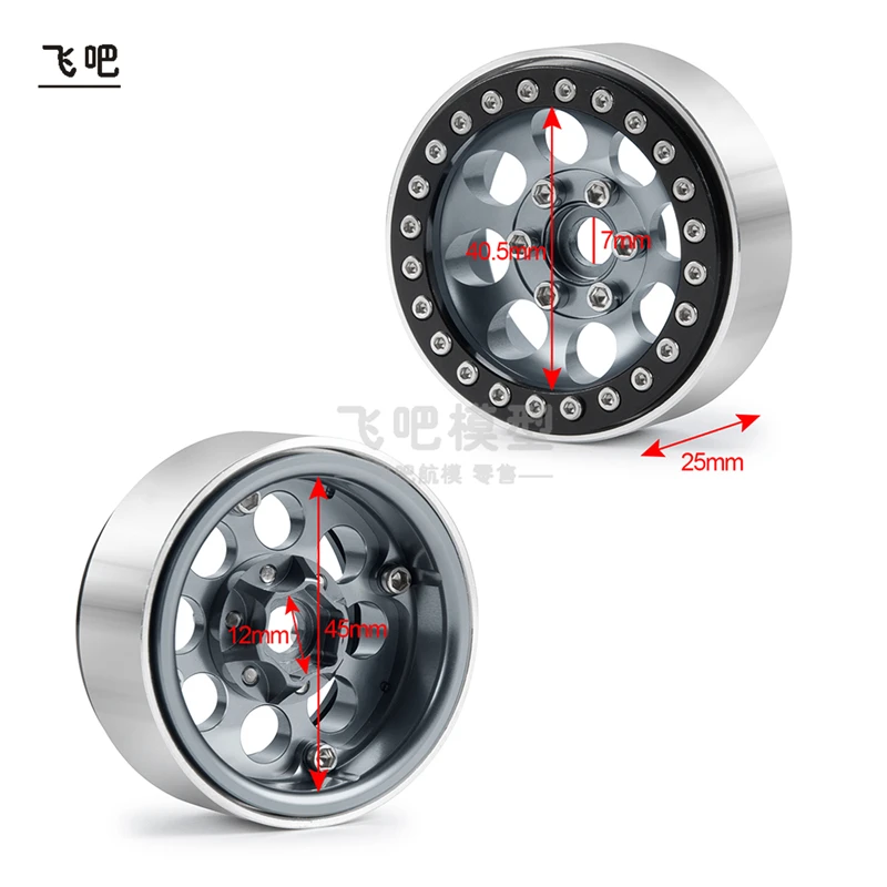 1.9 Inch Metal Climbing Bike Wheel Hub for 1/10 RC Crawler Car  AXIAL SCX10 III AX103007 VS4 JIMNY Jeep Chevrolet G63 DIY Parts