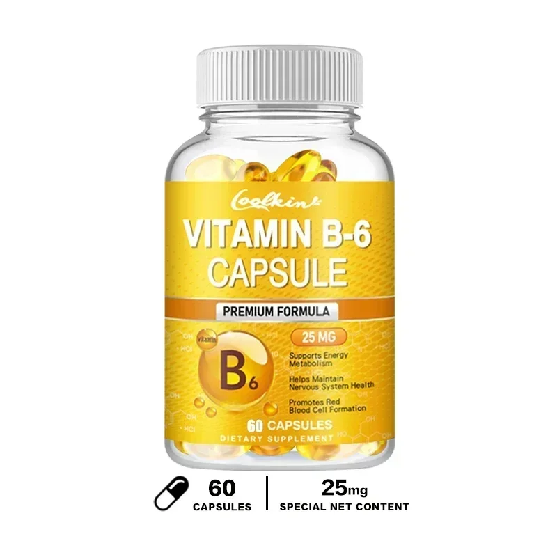 Vitamin B-6 Supplement - Maximum Absorption 120 Softgels Non-GMO, Gluten-Free Supplement