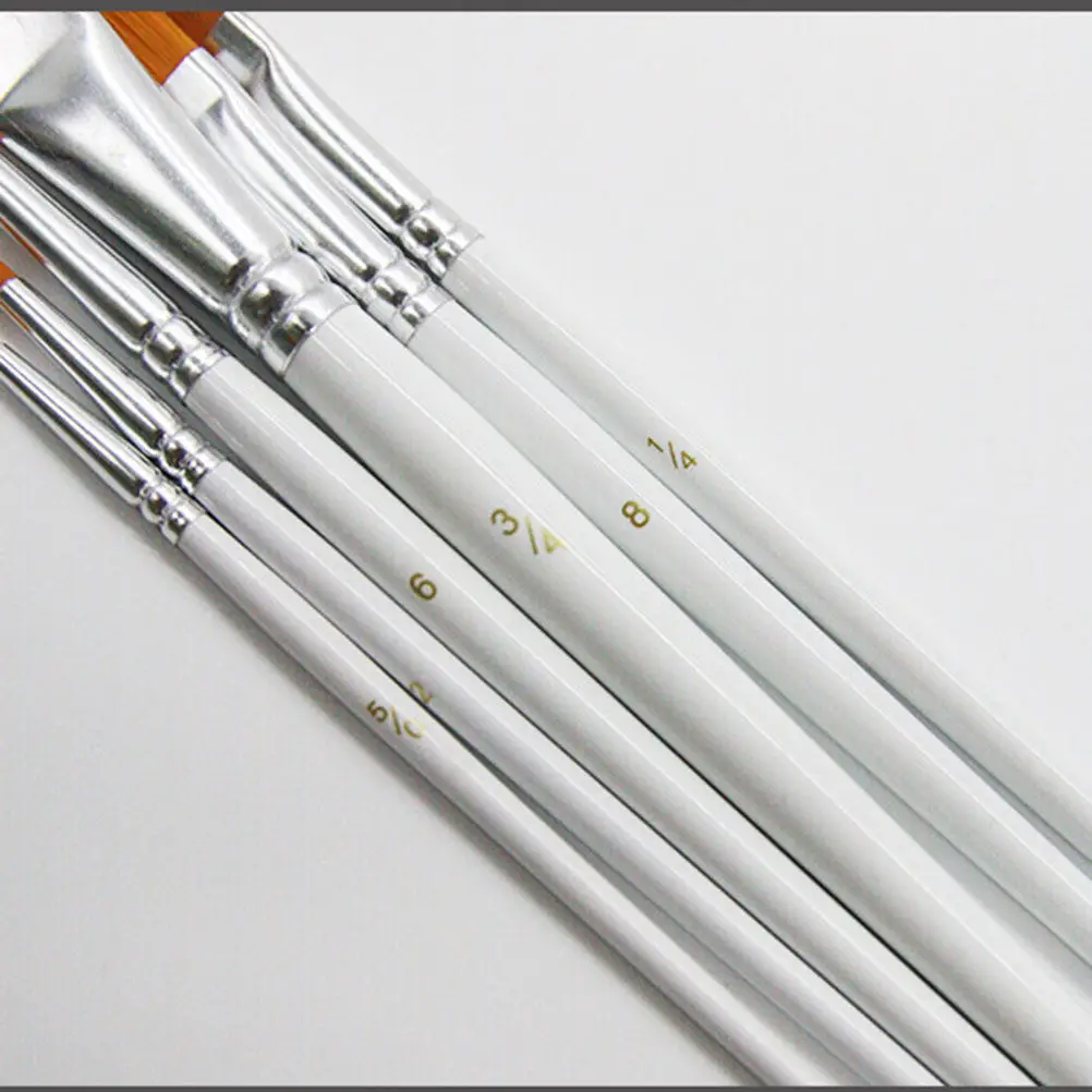 6Pcs Artist Painting Brush Sets High Quality Synthetic Bristles for Acrylic Oil Watercolor Gouache Plein Air Face Painting Craft