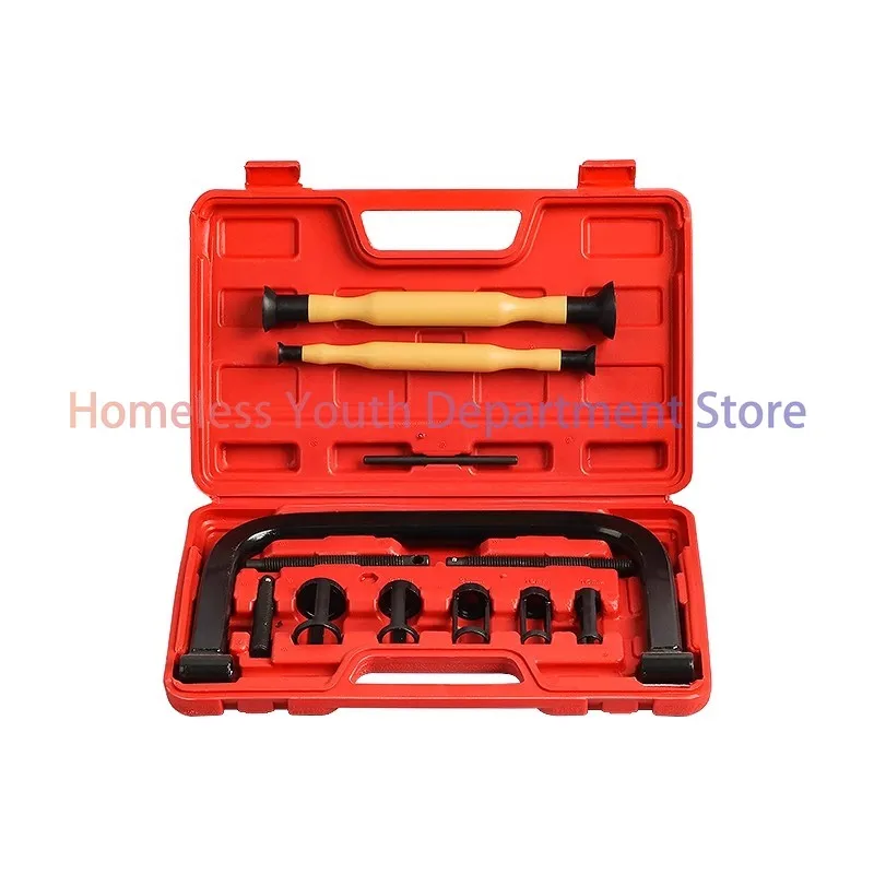 12Pcs Valve Spring Compressor Removal Install Tool Set with Valve Lapping Grinding Tools Engine Cylinder Head Stick Kit