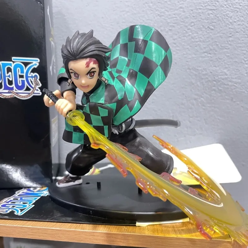 16.5cm kimetsu no yaiba anime periféricos batalha série kamado tanjirou figura ornamentos de mesa coleção brinquedo presentes para amigos
