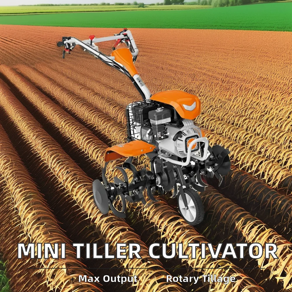 Garden Tiller Mini - Mini Walking Tiller Power Cultivator Garden
