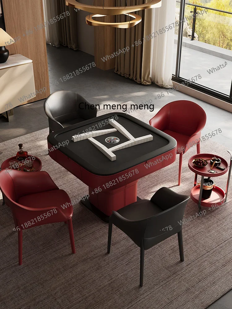 Lifting coffee table dining table dual-purpose integrated multi-functional household automatic roller coaster mahjong machine
