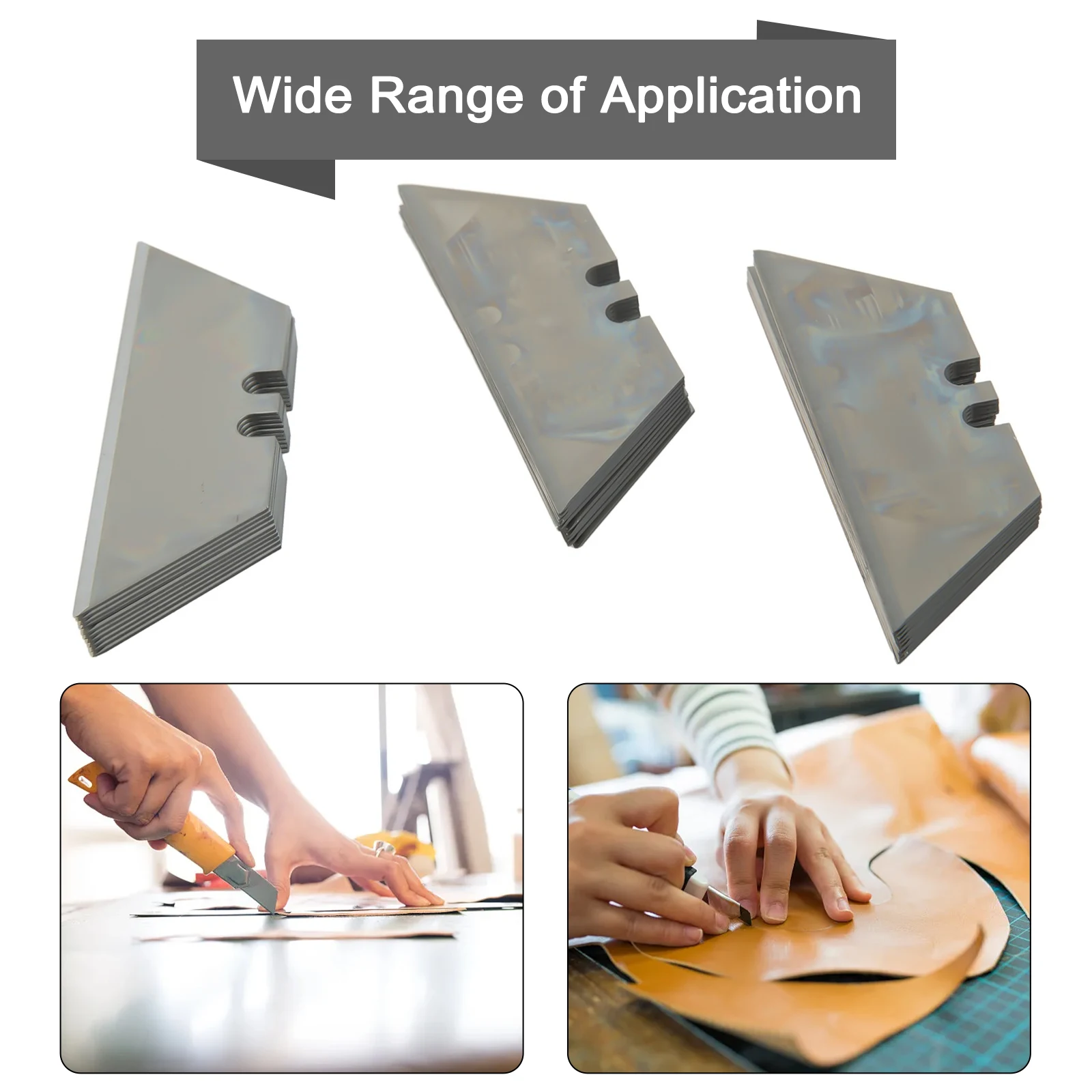 30Pcs Trapezoidal Blade Replacement Blade Art Craft Cutter Tool Multifunction Carbon Steel Cutter Blade For Household Hand Tools