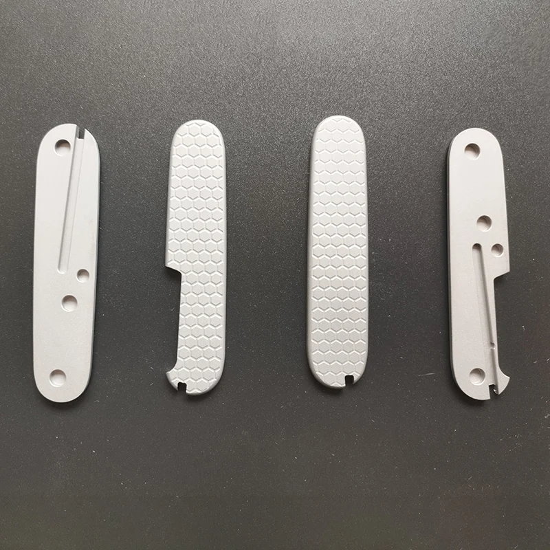 

Custom Titanium Made Honeycomb Pattern Knife Handle Patches Scales for 91MM Victorinox Swiss Army Knives Grip DIY Making Parts