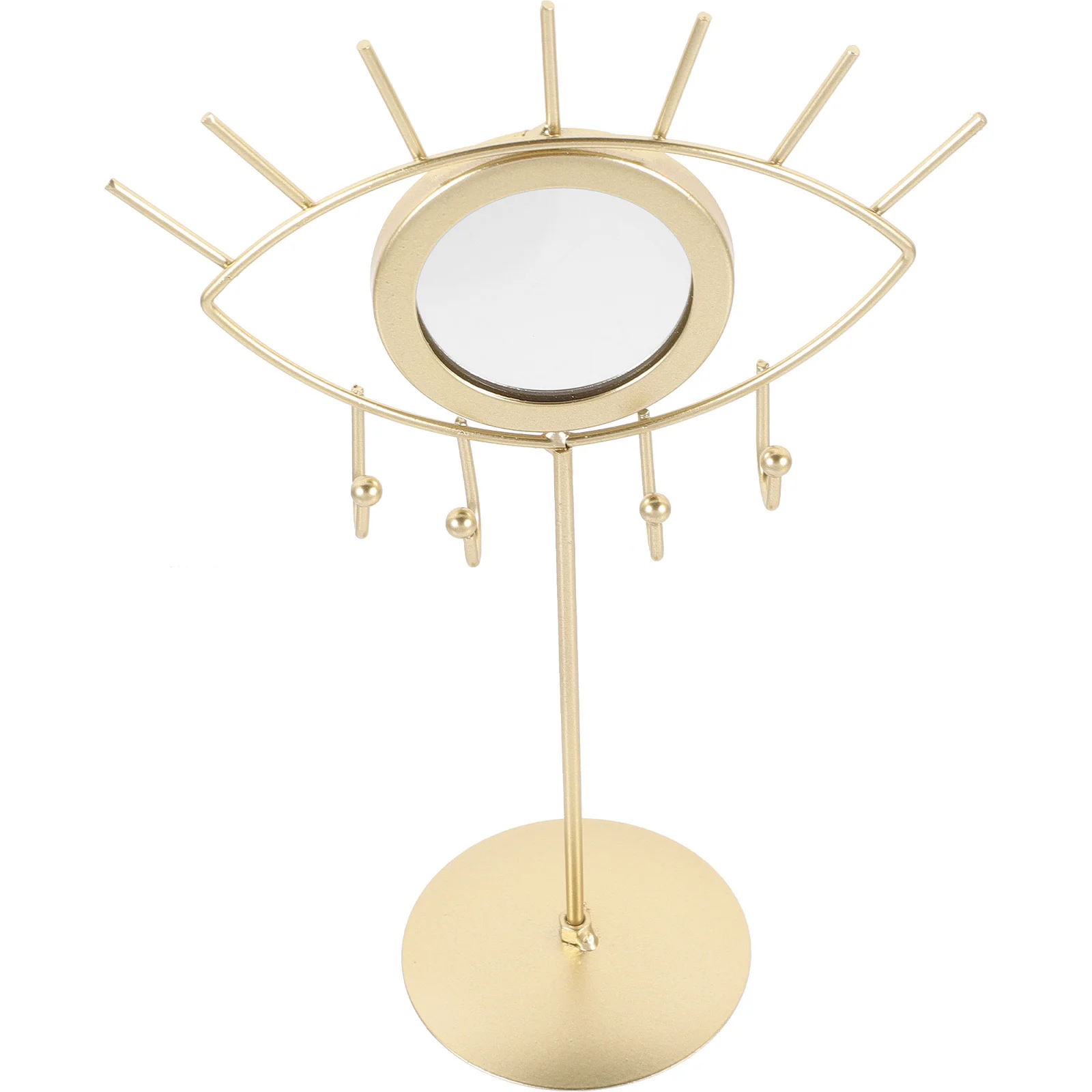 Eye Shape Makeup Mirror Earrings Rack Jewelry Display Stand Organizer Functional Necklace Holder Gift for Any Occasion