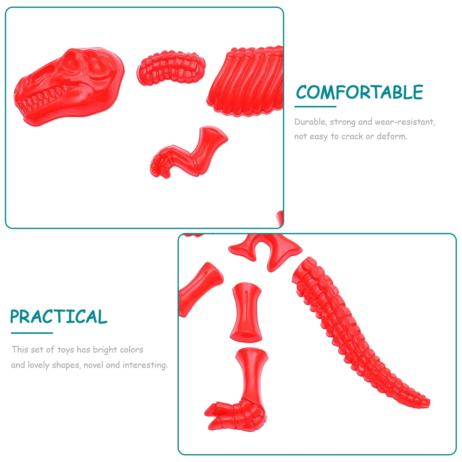 Molde de brinquedo de praia, moldes de dinossauro de areia, brinquedos infantis para brincadeiras de plástico diy com plasticina