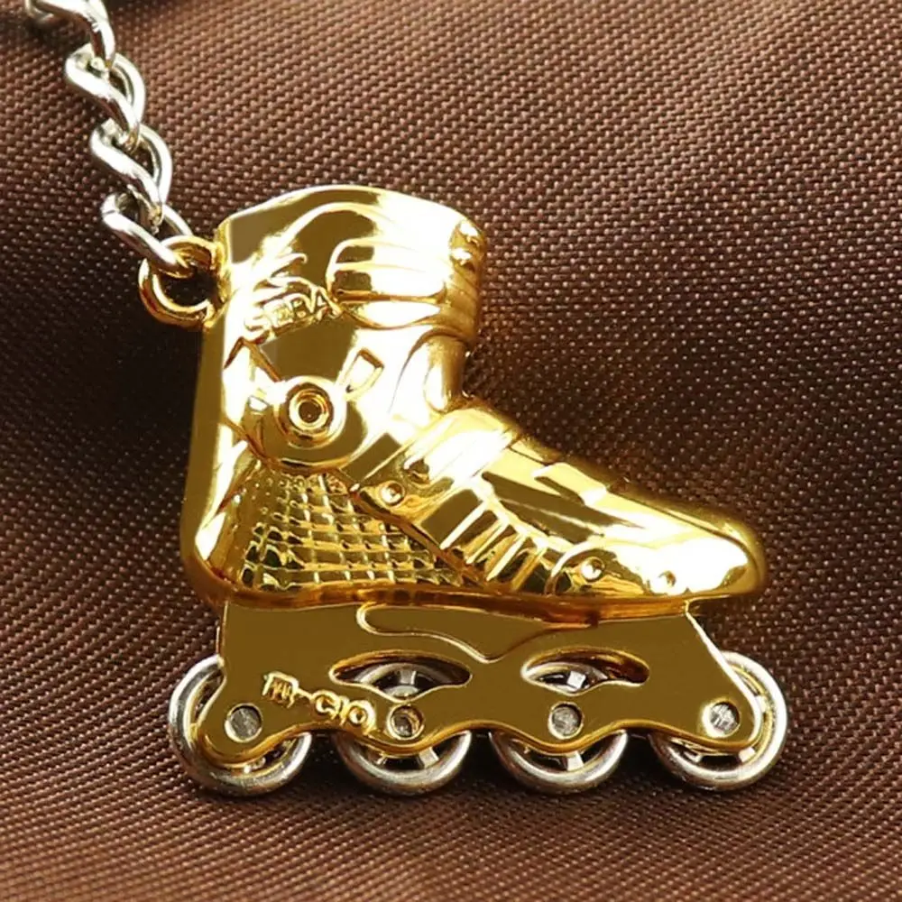 1 PCS Fashion Skate Key Chain Creative Roller Skate Keyring Durable Zinc Alloy Single Row Skating Pendant