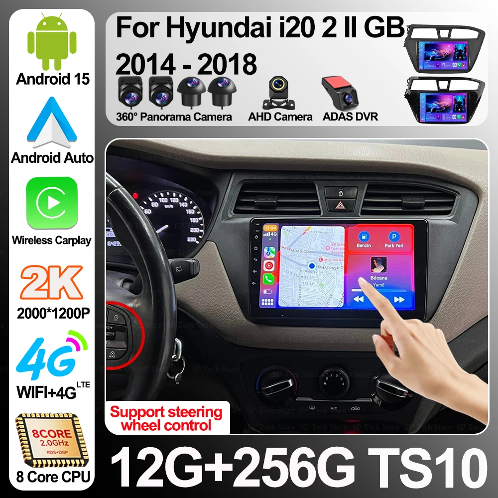 Android 16 For Hyundai I20 2 Ii Gb 2014-2018 Car Radio Multimedia Autoradio Navigation Stereo Radio Gps Video Player 2din Rds 5g