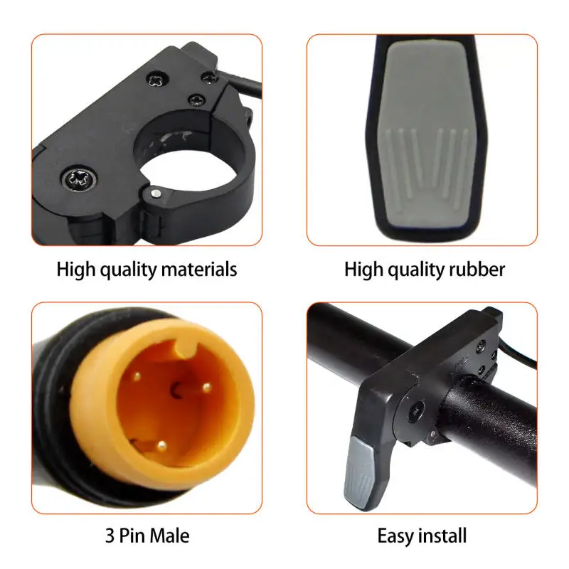 3-Pin-Finger-Daumengashebel Kompatibel mit BAFANG-Motor, 36V/48V/60V/72V E-Bike-Roller-Beschleuniger Passend für Linken & Rechten Lenker – Detail 4