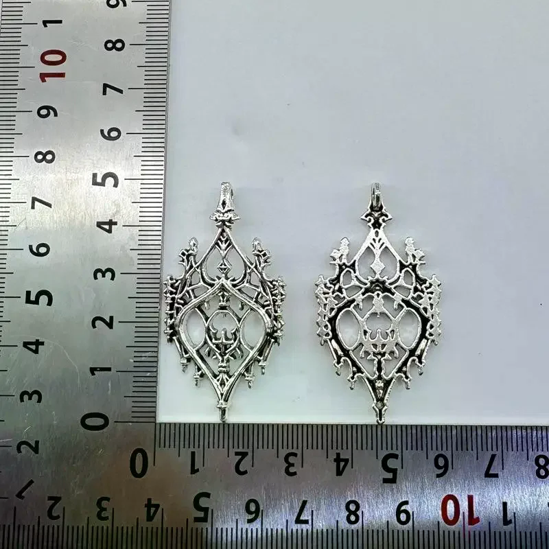 Vintage Gothic Inspired Castle Window Charm Hollow Heart Castle Charms For DIY Jewelry Making Accessories 4Pcs