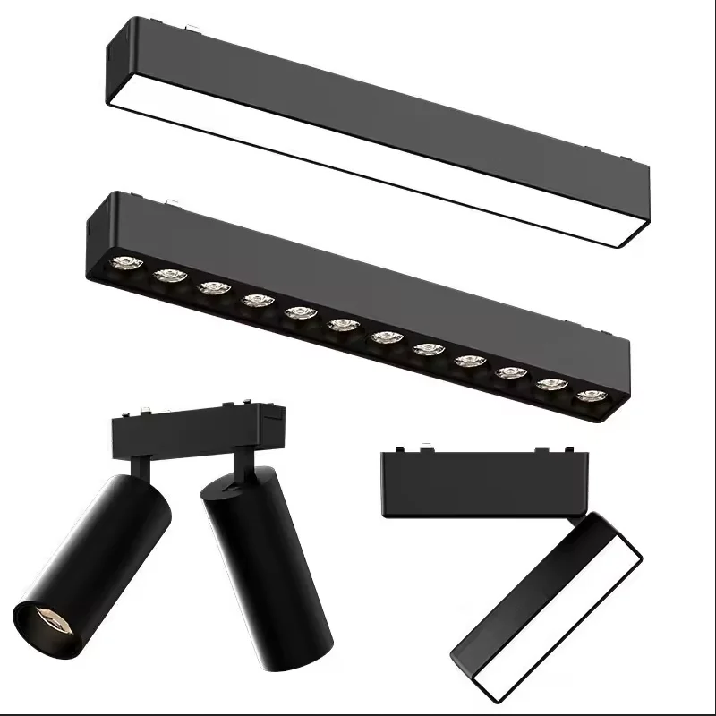 Modern 6MM Smart LED Magnetic Track Light Tuya Zigbee DC48V Dimmable Ultra Thin Rail Spotlight Magnet Flood Grille Spot LED Lamp