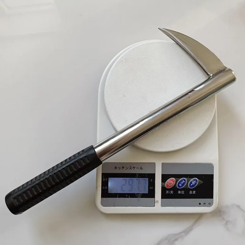 Ice Pick 30CM/11.81in Stainless Steel Ice Fishing Tool Heavy-Duty Ice Chipper Oyster Clamming Winter Fishing Equipment