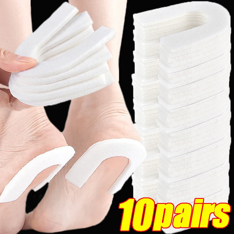 1/10Pairs الأبيض U شكل منصات كعب ذاتية اللصق النعال الأحذية وسادة تقليل كعب الإغاثة الضغط الألم الأحذية النعال اكسسوارات