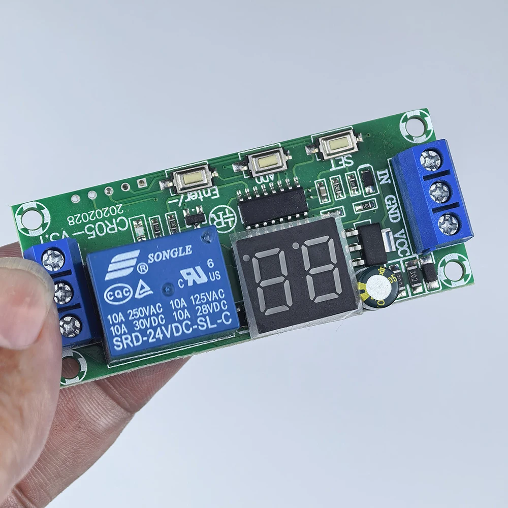 DC 5V/12V/24V Programmable Delay Time Switch Digital LED Display Multifunction Relay PLC Trigger Turn ON/OFF Cycle Timer Module
