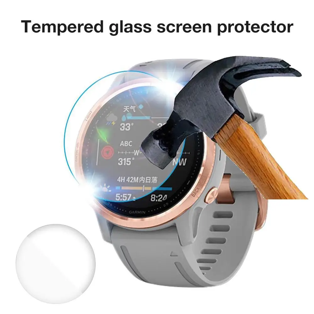 3Pcs 9H Premium Tempered Glass For Garmin Fenix 7 7X 7S Fenix 5 5s Plus 6S 6X 6 Pro Smartwatch Screen Protector Film Accessories