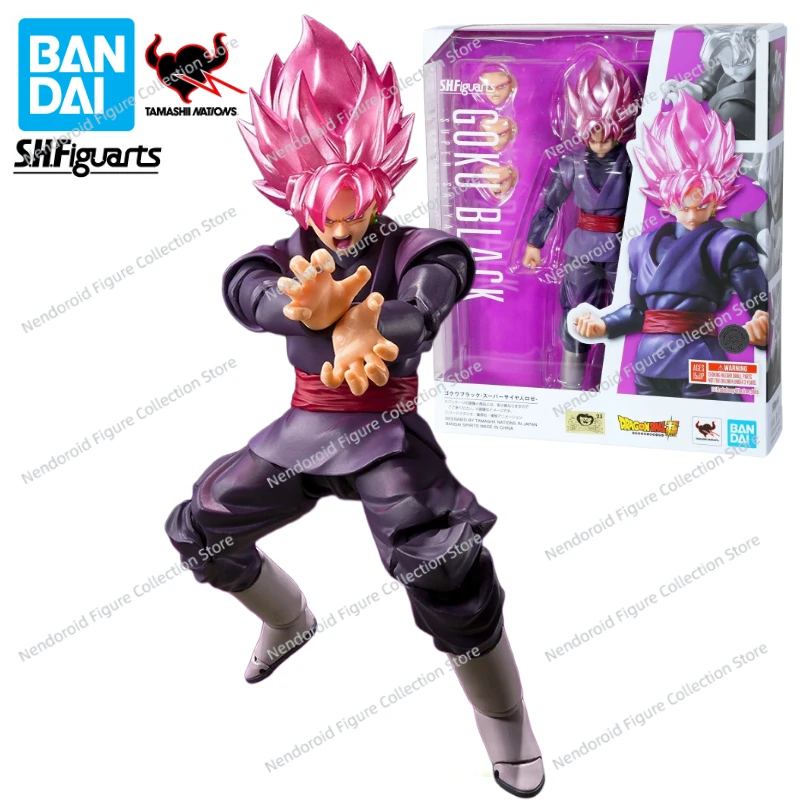 

Оригинал в наличии Bandai S.H.Figuarts SHF Dragon Ball Super Saiyan Rose Goku Black, аниме-фигурка, игрушка, подарочная модель, коллекция