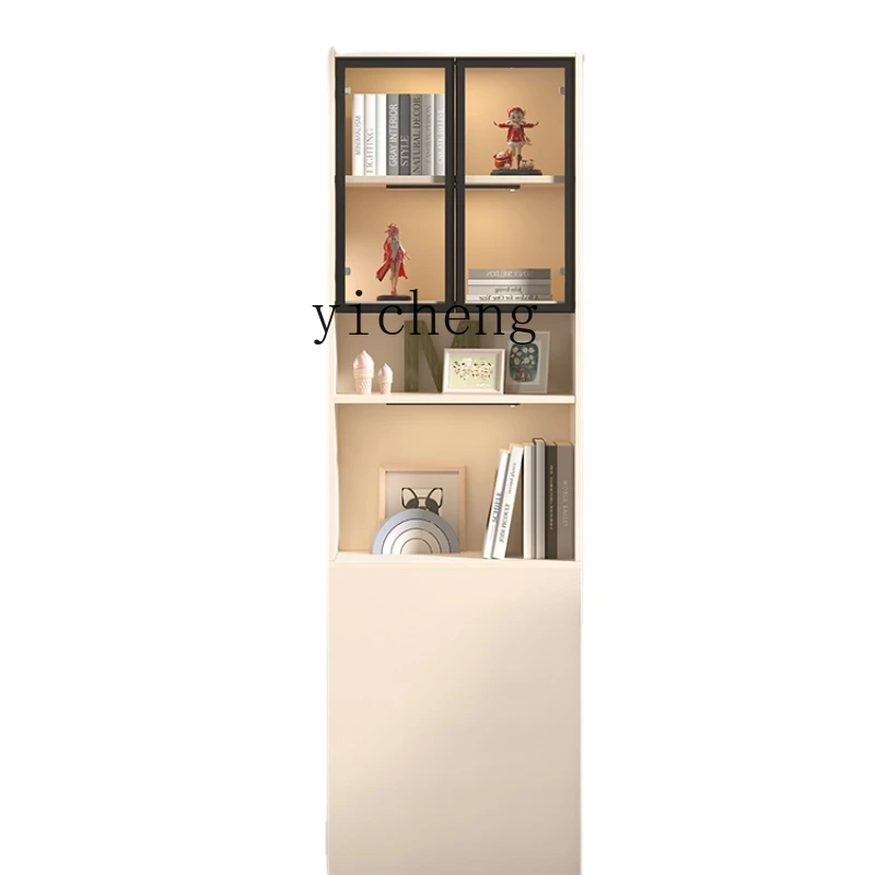 Zk Cream Style Side Pull-out Sandwich Cabinet Narrow Cabinet Sofa Edge Bedroom Bedside Supporter Bookcase