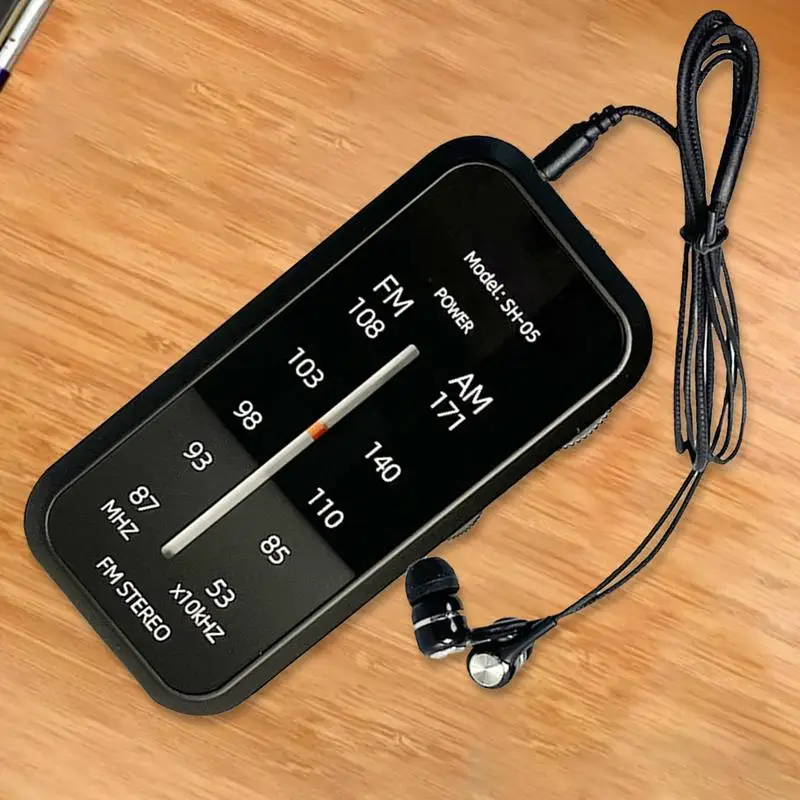 راديو ستيريو FM للجيب يعمل بالبطارية على الموجات القصيرة راديو جيب FM راديو محمول للطقس راديو ترانزستور ستيريو مع ظهر