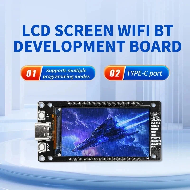 1.14/1.9-Inch LCD Screen WIFI Development Board ESP32-32 Module Type-C Interface Soldered With Pin Arrangement