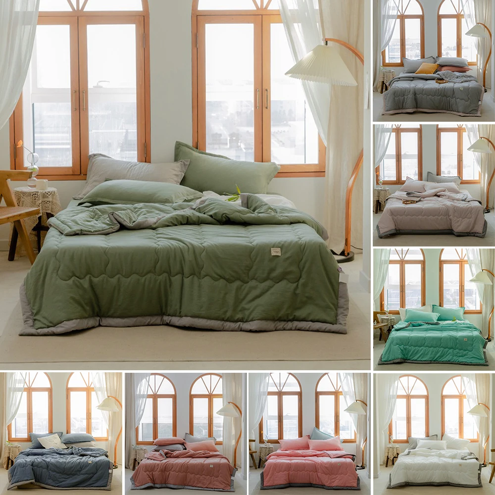 

2025 Cooling Blanket for Bedding Soft Breathable King Size Summer Quilt Queen Air Condition Comforter Kühlende Decke Sommer 냉감이불