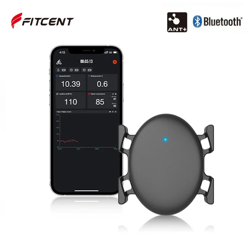 

FITCENT Bike Cadence Cycling Speed Sensor Bluetooth ANT+ Compatible for Wahoo Zwift Elite HRV Endomondo Peloton Cycling Computer