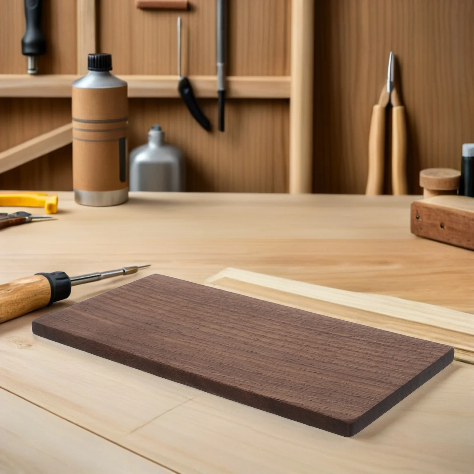 

2Pcs Walnut Wood Boards Thick Natural Walnut Plywood Sheets for Crafting DIY Wood Supplies Cutting Engraving Panels