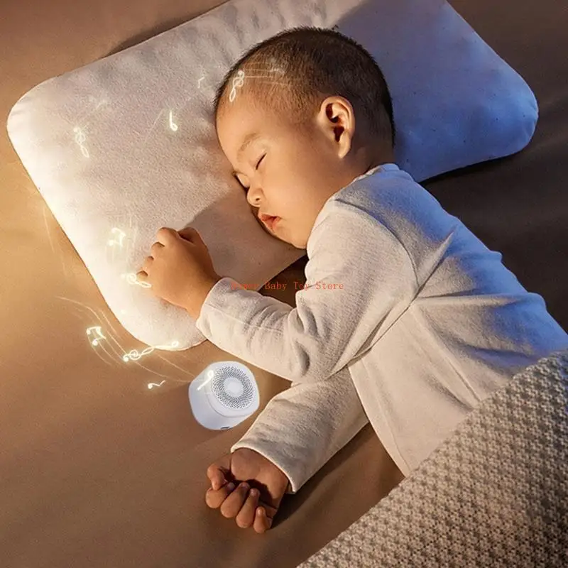 J0PF Baby White Noise Sound Machine Neugeborene Schlafhilfe Stimmung beruhigend Licht mit bauen in wiederaufladbarer Batterie