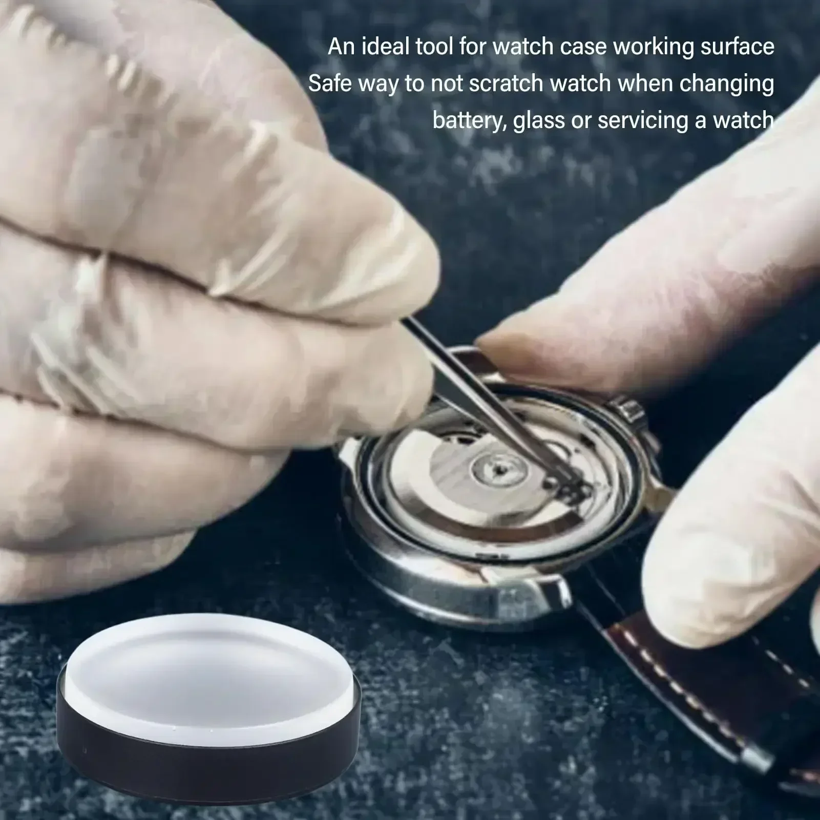 Watch Movement Holder Cushion Watch Case Casing Cushion Transparent Soft Rubber Watch Repair Tool Watch Movement Cushion Pad