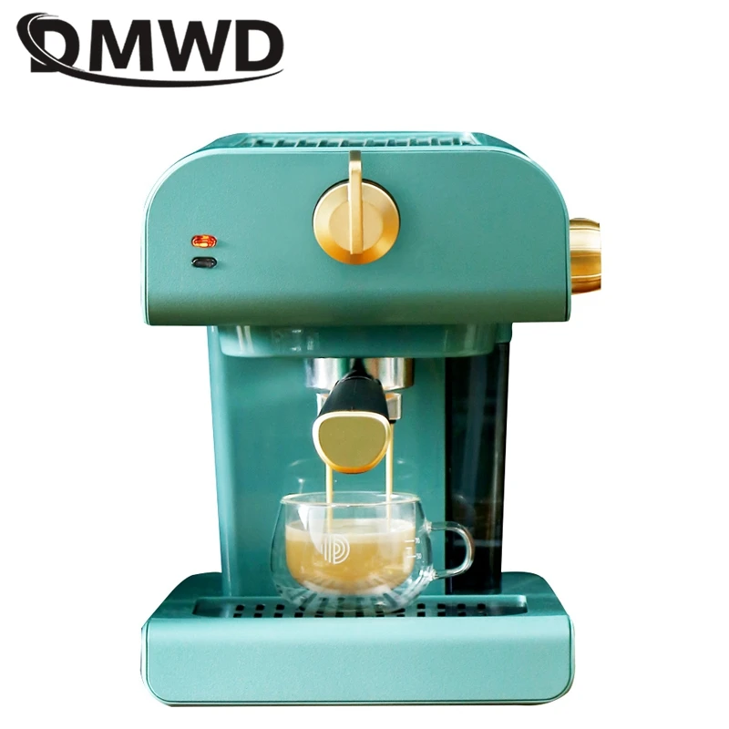 DMWD ماكينة صنع قهوة اسبريسو إيطالية ارتفاع ضغط البخار 20BAR 0.8L ماكينة القهوة الكهربائية كابتشينو الحليب Frothers رغوة 220 فولت