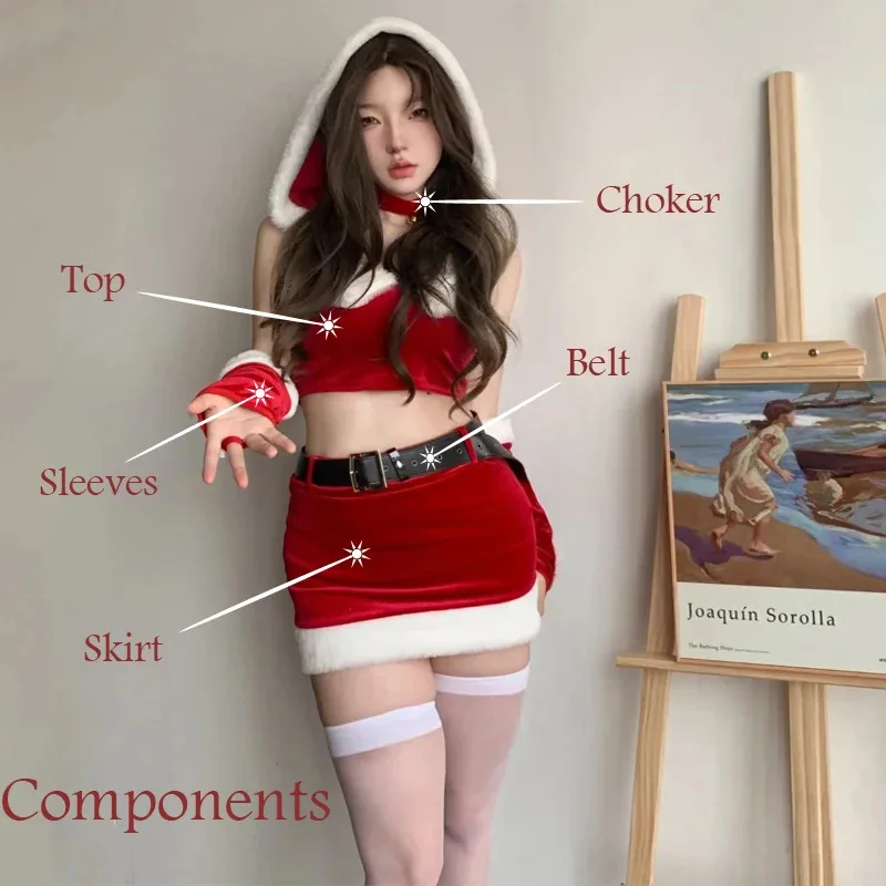 CyHot عيد الميلاد الزي سوبر مثير سانتا تأثيري ازياء للنساء عطلة حزب نادي الأداء التقاط الصور مغر Tempti