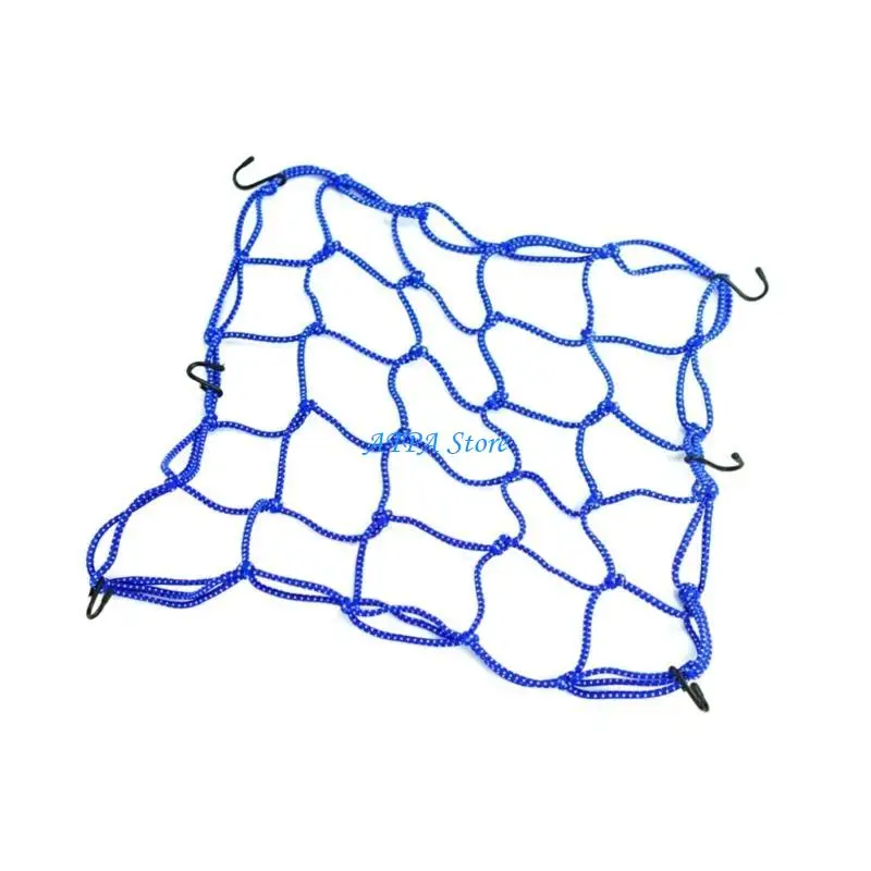 

U13C Motorbike Cargo Bungee Net 16''x16'' Retractable ElasticRope Mess Straps