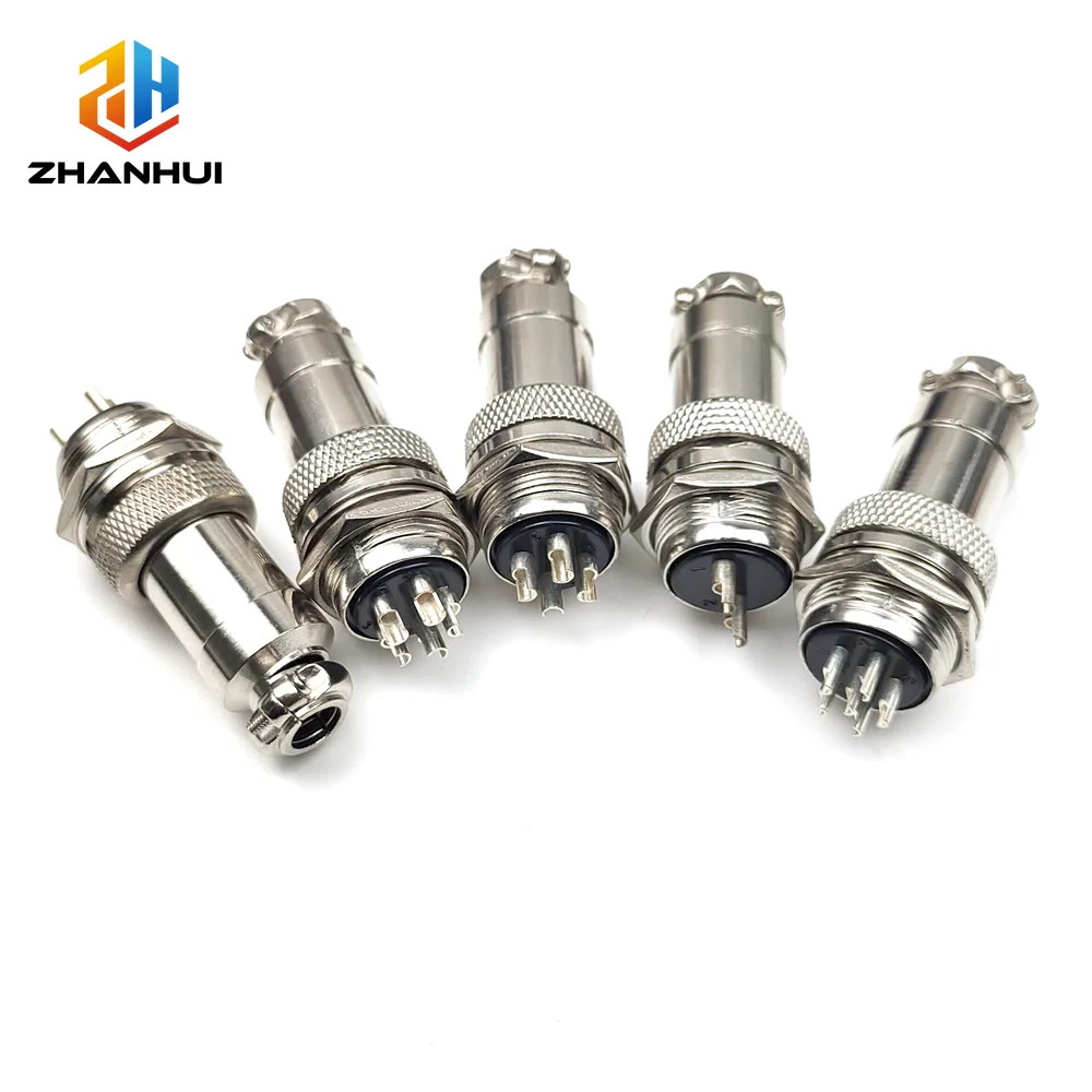 1 Set GX20 20mm Aviation Connector - 2/3/4/5/6 Pin Male Plug & Female Socket for Wire Panel Butt Joint