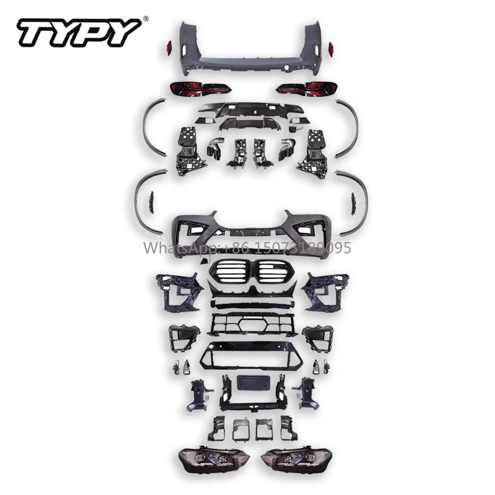 

Body Kit for X5 G05/G18 2019-2022 Upgrade to 2023 X5M Front and Rear Bumpers for Auto Lights