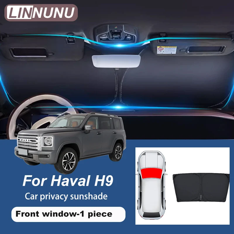 

LINNUNU Fit for Haval H9 Car Front Window Windshield Sunshades Sun Shade Covers Auto Accessories Decoration Protecting Privacy