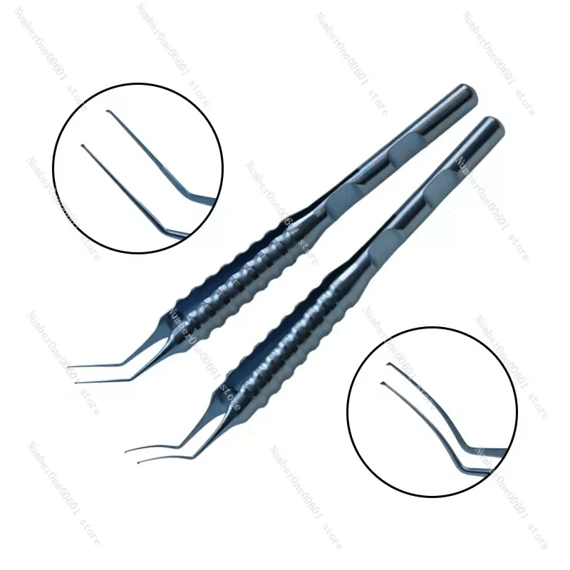 

Titanium Alloy Capsulorhexis Forceps Ophthalmic Forceps Tweezers Ophthalmic Instrument Curved Angle